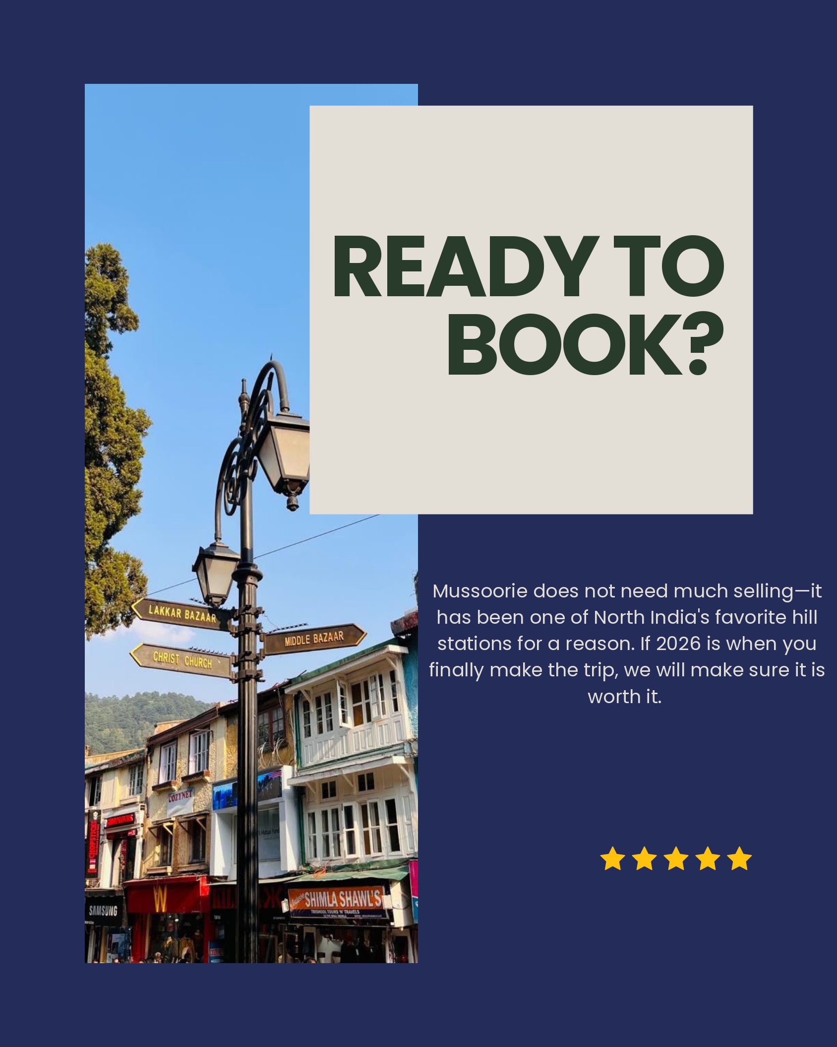 Mussoorie trip booking and contact information